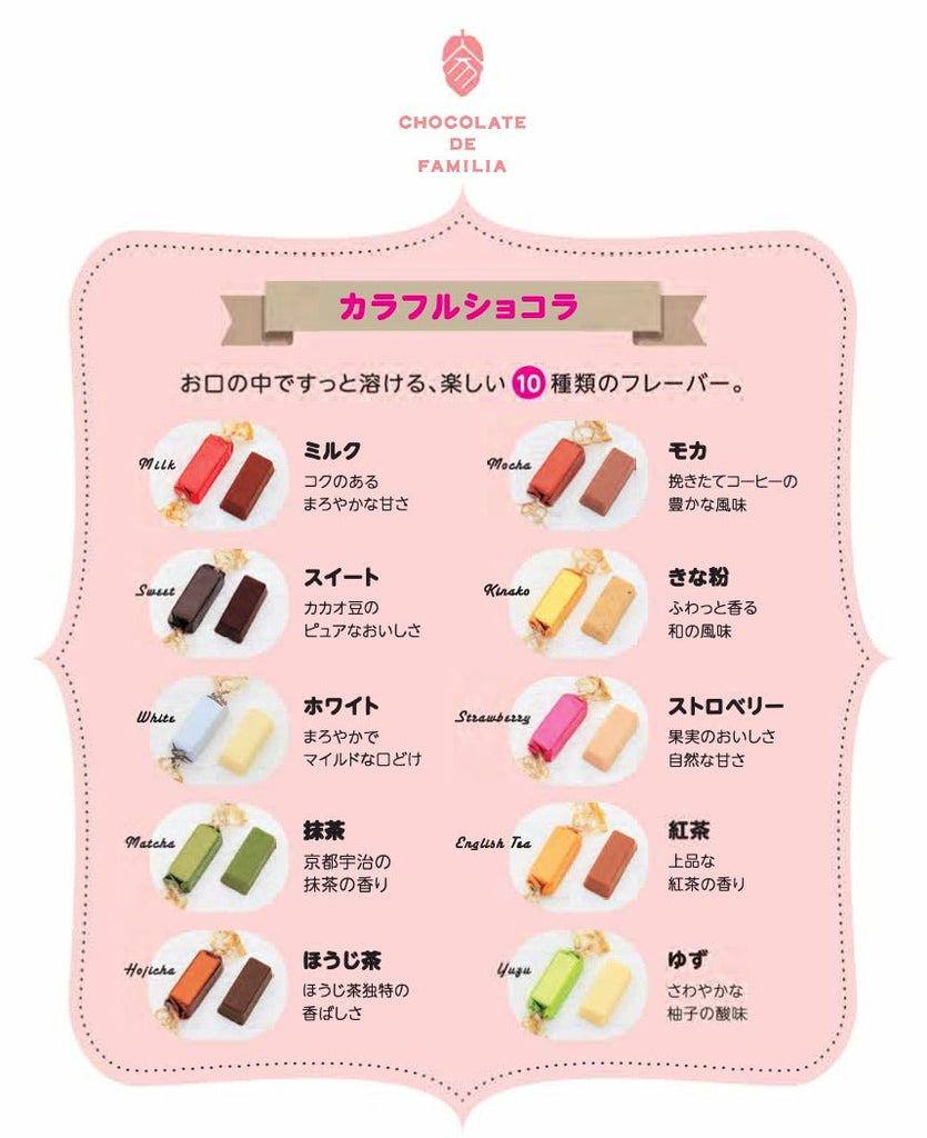 【チョコレートで社会貢献】カラフルショコラ ちよこ　 - ショコラ・ダ・ファミリア - Chocolate de Familia
